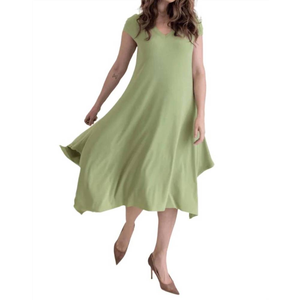 NEW SYMPLI splice v-neck dress in epsom - Picture 2 of 2